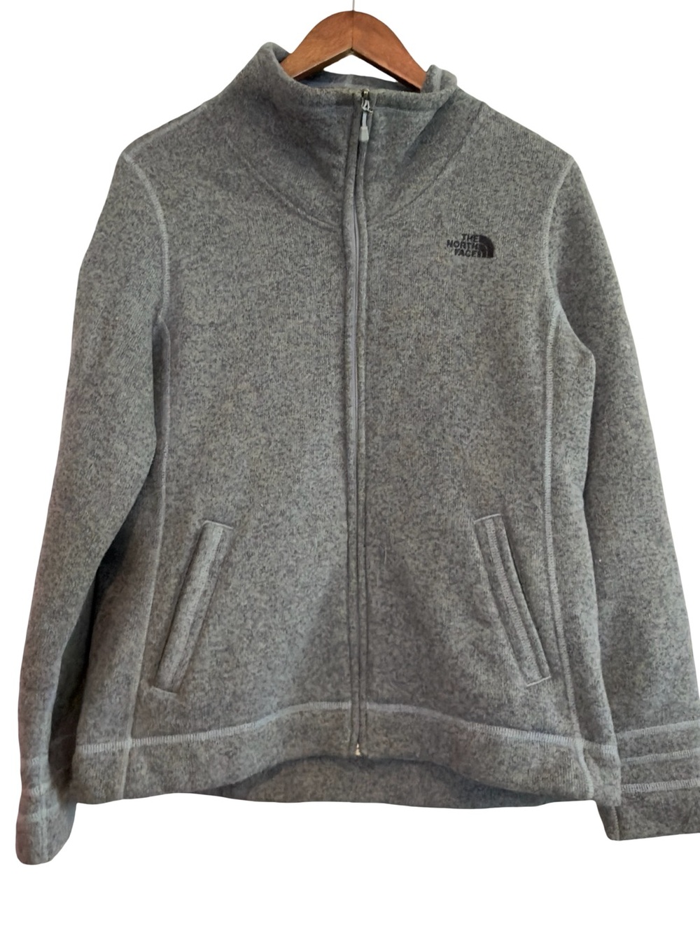 The North Face Gray Full-Zip Fleece Jacket